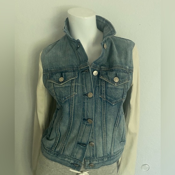 Rag & Bone denim/ leather sleeve jacket size s - Picture 16 of 16